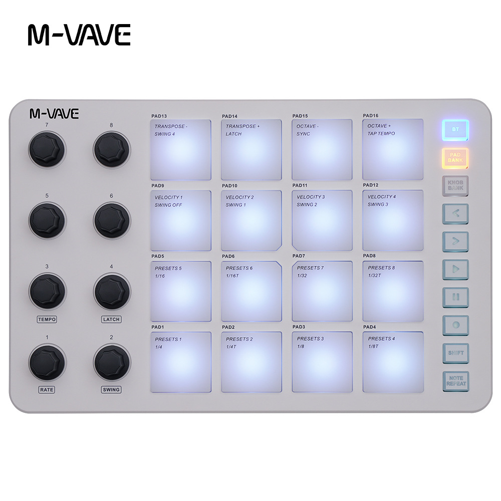 Controlador MIDI sem fios M-Va - Midi Controller Pad avaliação e preço